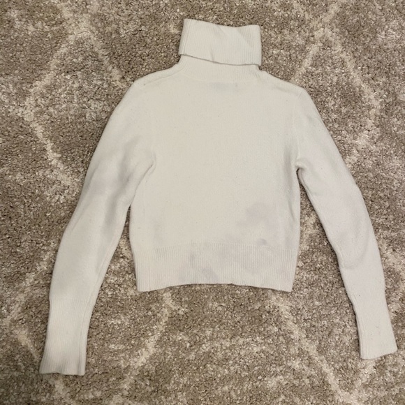 ZARA crop turtleneck sweater - white - Picture 4 of 11